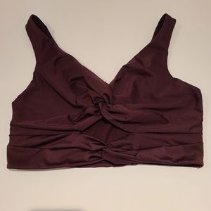 Victoria's Secret Sport Cutout Tie Maroon Sports Bra